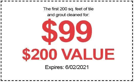 Tile and grout cleaning coupon