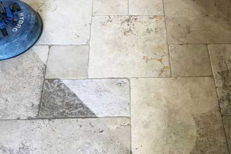 Natural stone cleaning